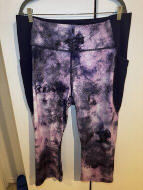 Women's Plus Workout Capris Purple 2x